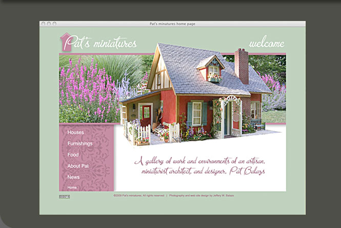 Website design and development for miniatures by Pat Balazs